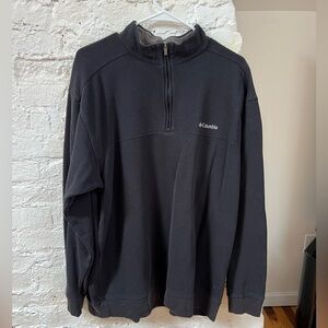Columbia Men's Black Fleece Quarter Zip. Size XL